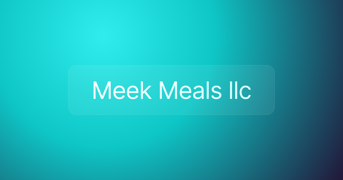 Meek Meals llc