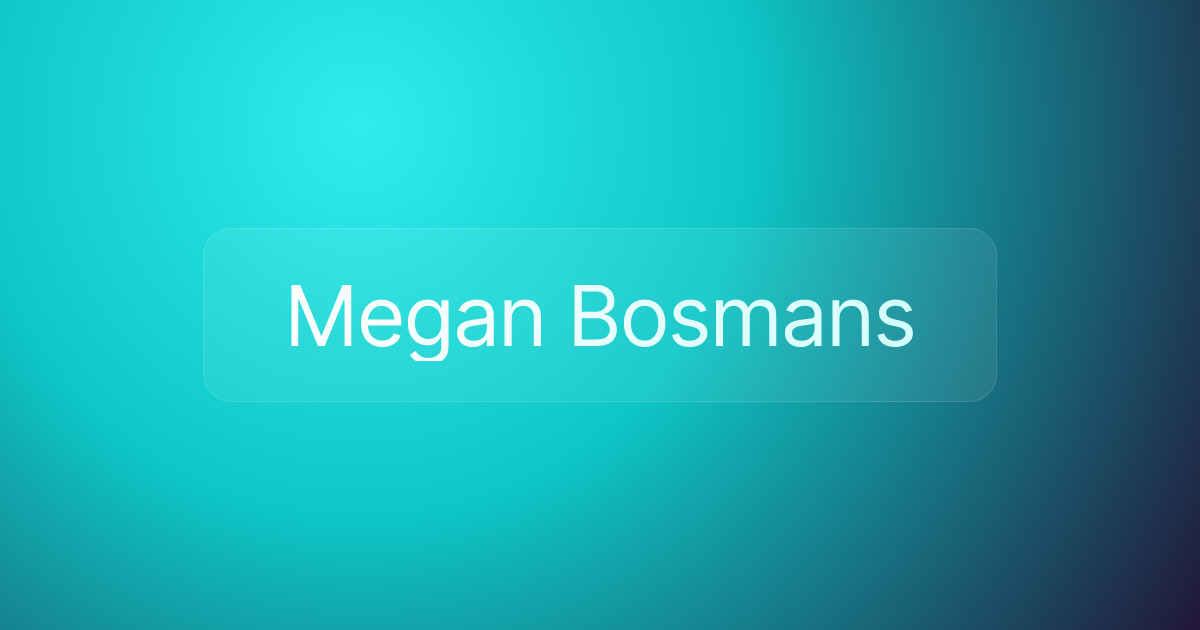 Megan Bosmans