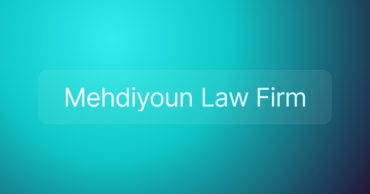 Mehdiyoun Law Firm