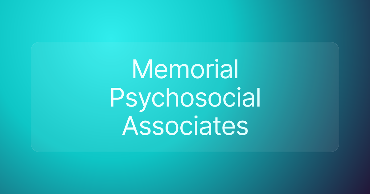 Memorial Psychosocial Associates