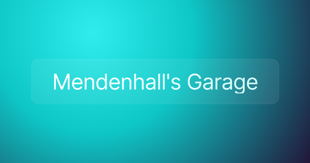Mendenhall's Garage