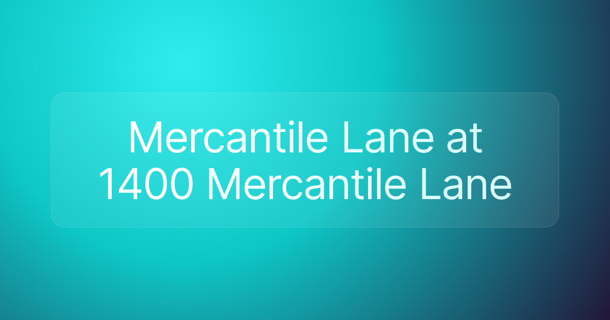 Mercantile Lane at 1400 Mercantile Lane