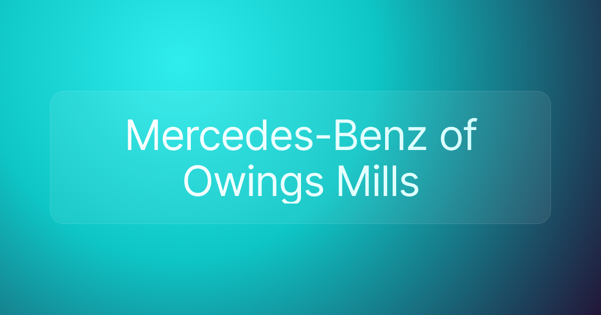 Mercedes-Benz of Owings Mills