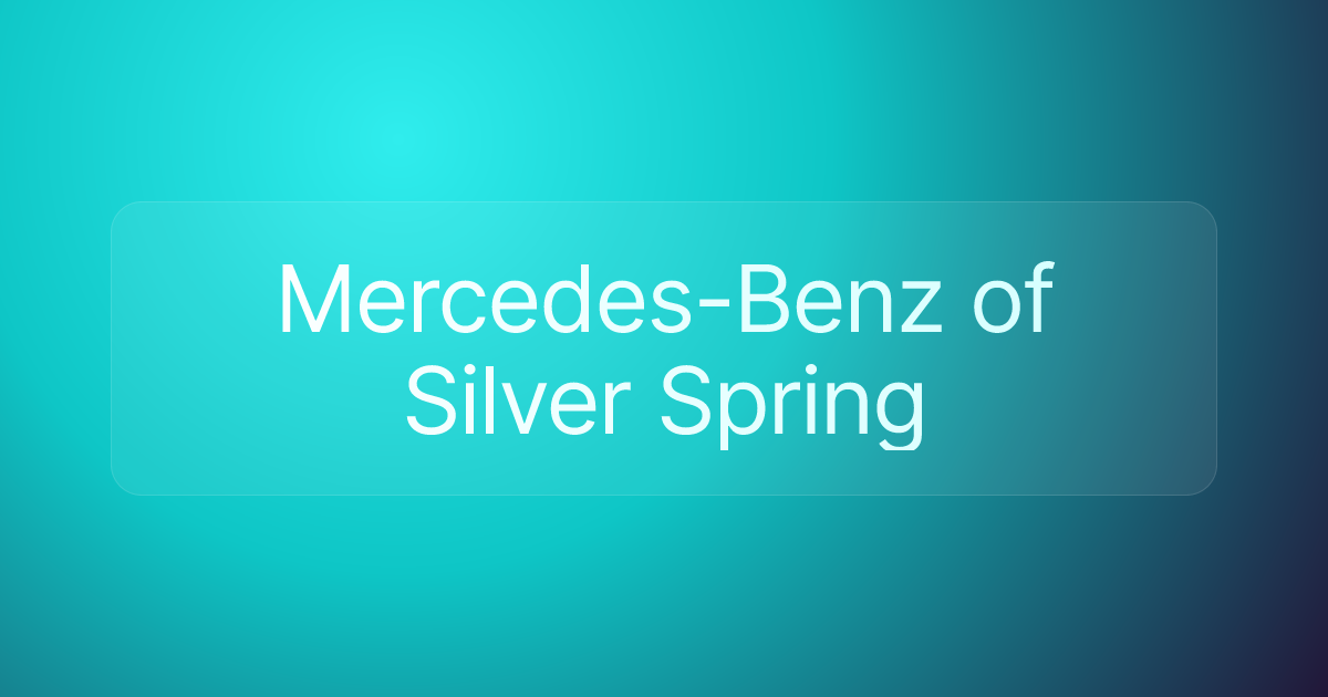 Mercedes-Benz of Silver Spring