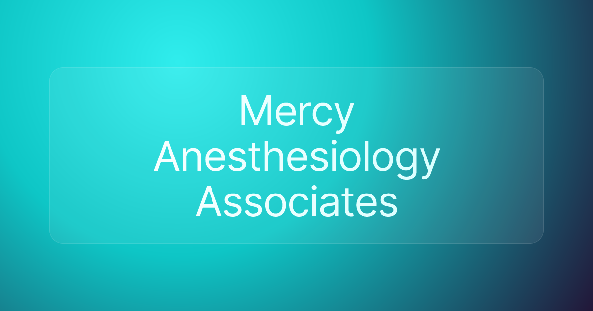 Mercy Anesthesiology Associates