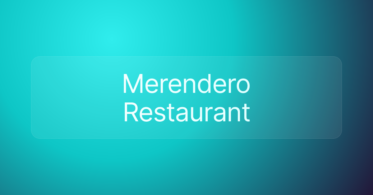 Merendero Restaurant