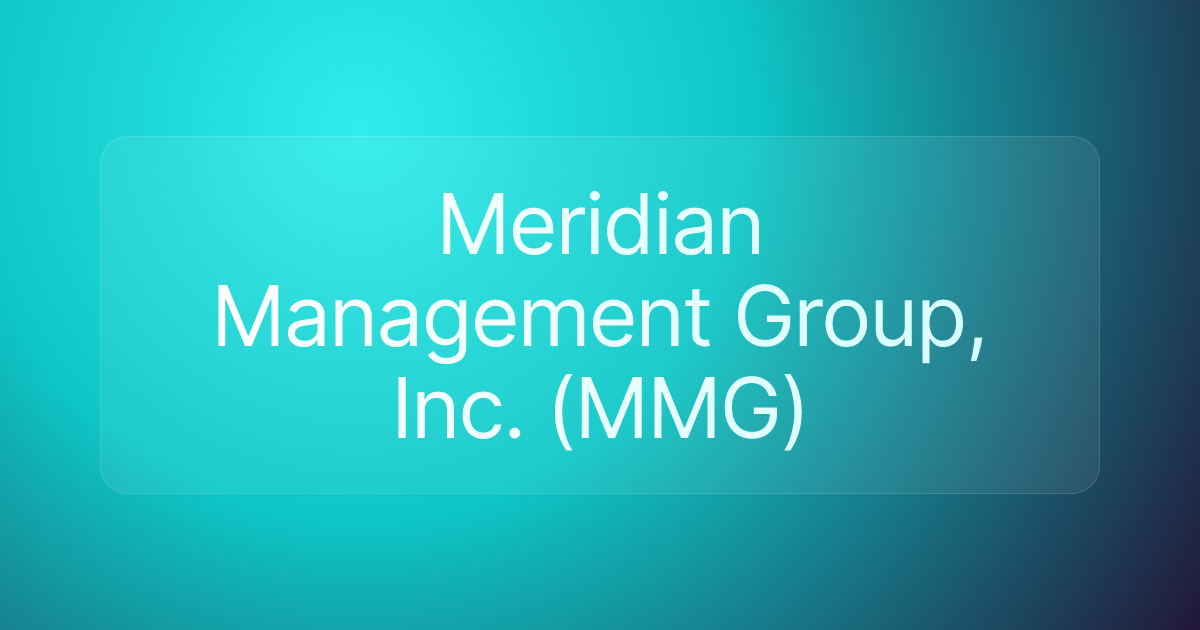 Meridian Management Group, Inc. (MMG)