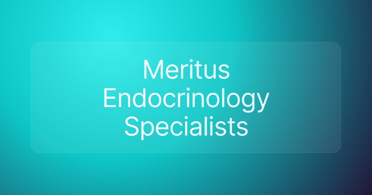 Meritus Endocrinology Specialists