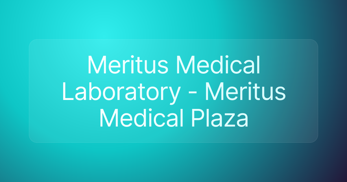 Meritus Medical Laboratory - Meritus Medical Plaza