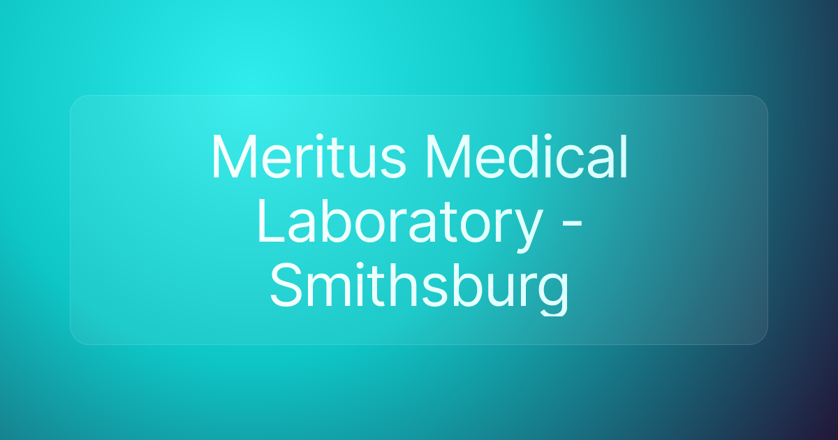 Meritus Medical Laboratory - Smithsburg