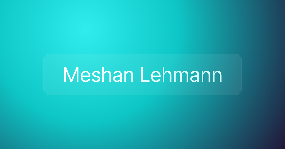 Meshan Lehmann