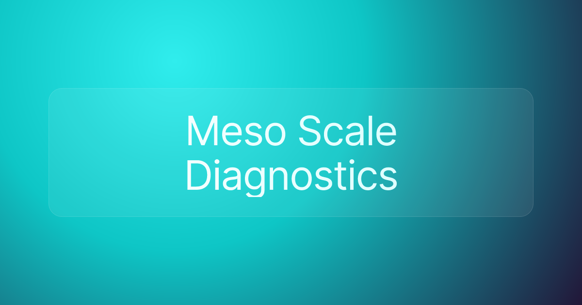 Meso Scale Diagnostics