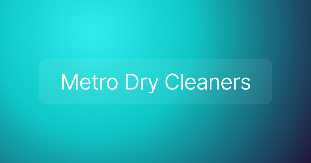 Metro Dry Cleaners