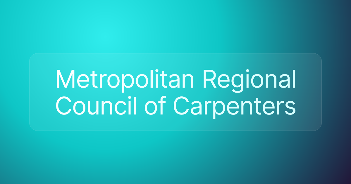 Metropolitan Regional Council of Carpenters