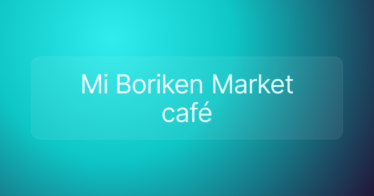 Mi Boriken Market café