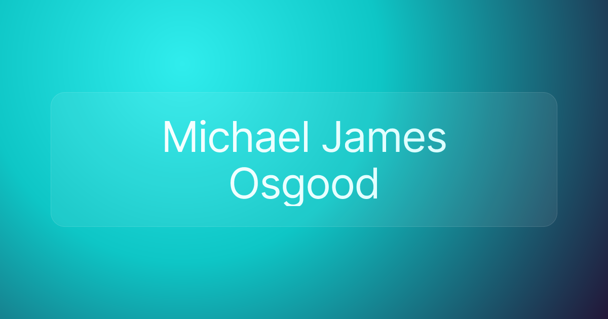 Michael James Osgood