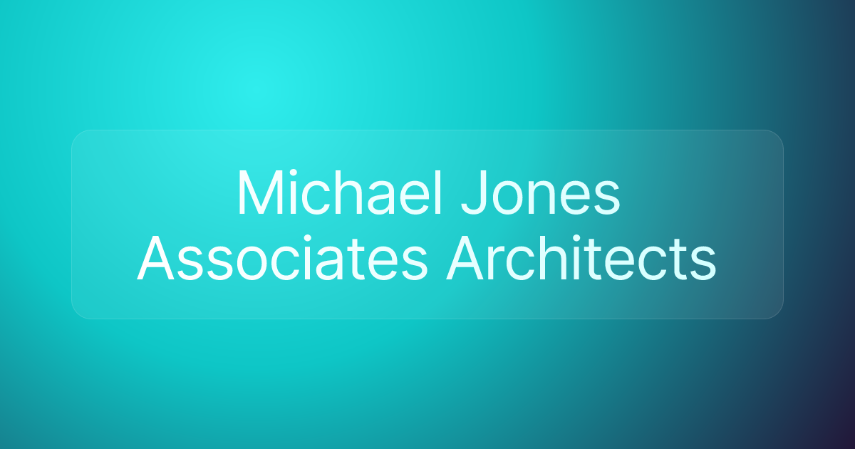 Michael Jones Associates Architects