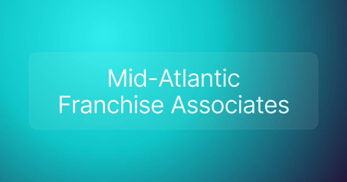Mid-Atlantic Franchise Associates