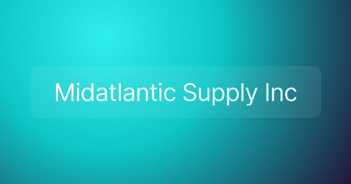Midatlantic Supply Inc
