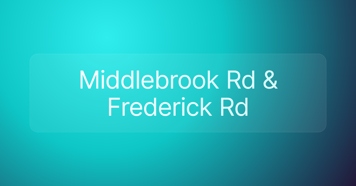 Middlebrook Rd & Frederick Rd