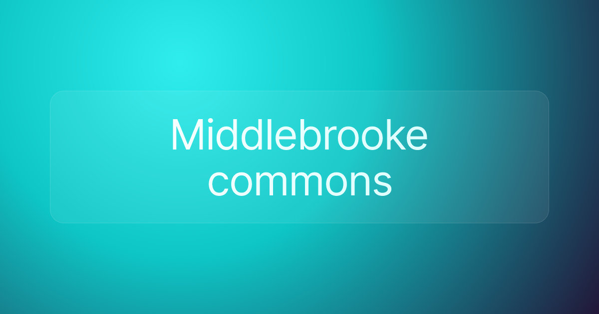 Middlebrooke commons