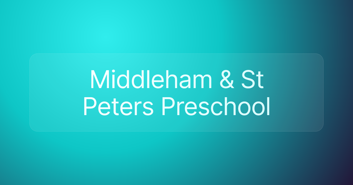 Middleham & St Peters Preschool