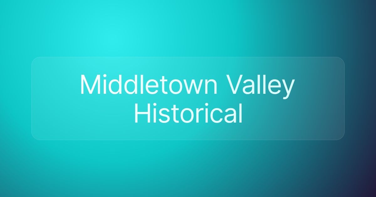 Middletown Valley Historical