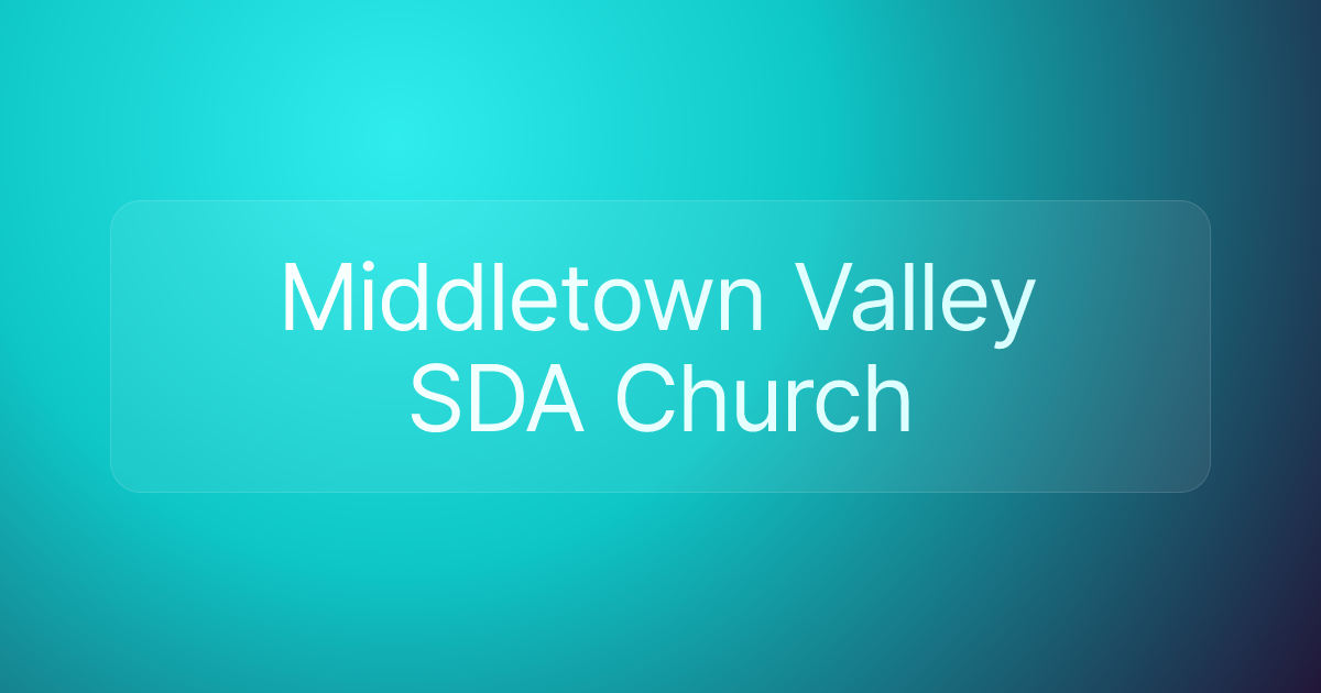 Middletown Valley SDA Church