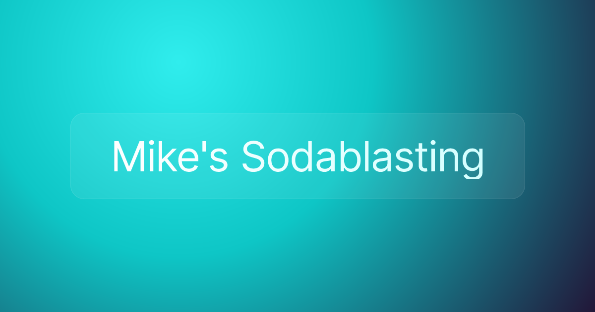 Mike's Sodablasting