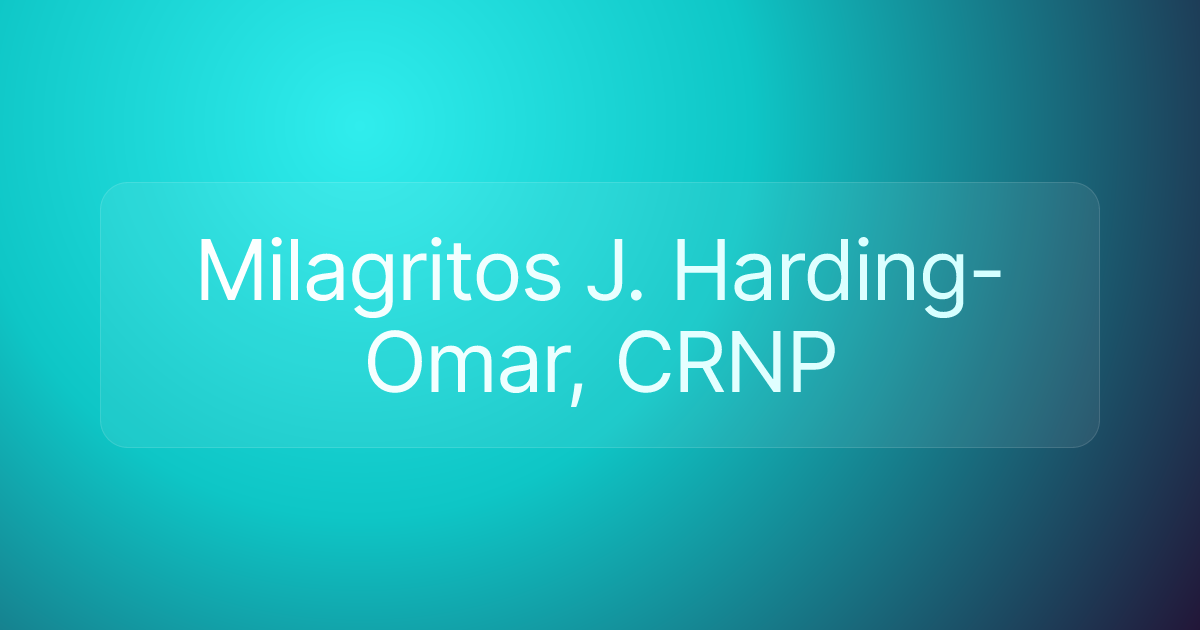 Milagritos J. Harding-Omar, CRNP