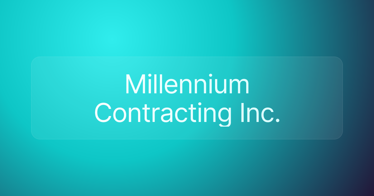 Millennium Contracting Inc.