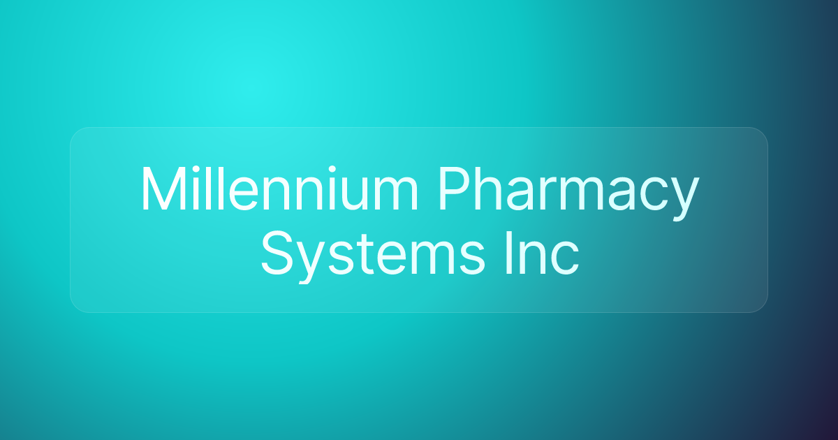 Millennium Pharmacy Systems Inc