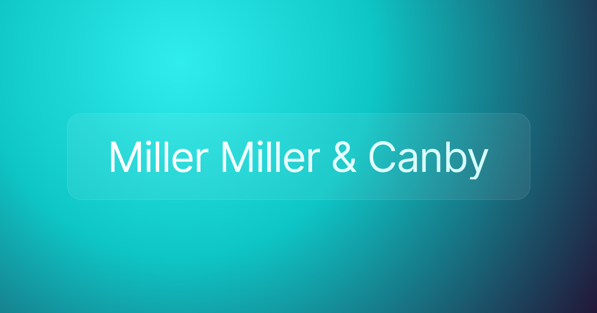 Miller Miller & Canby
