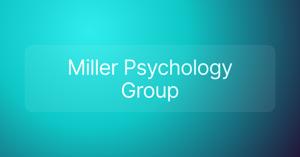 Miller Psychology Group