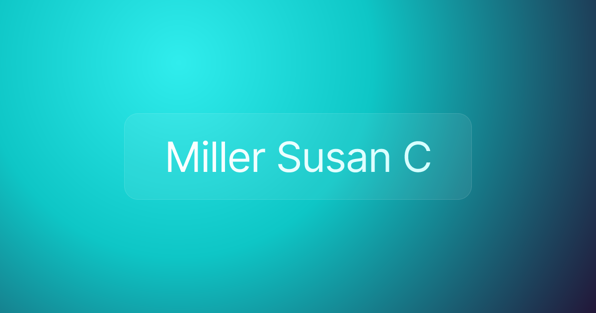 Miller Susan C