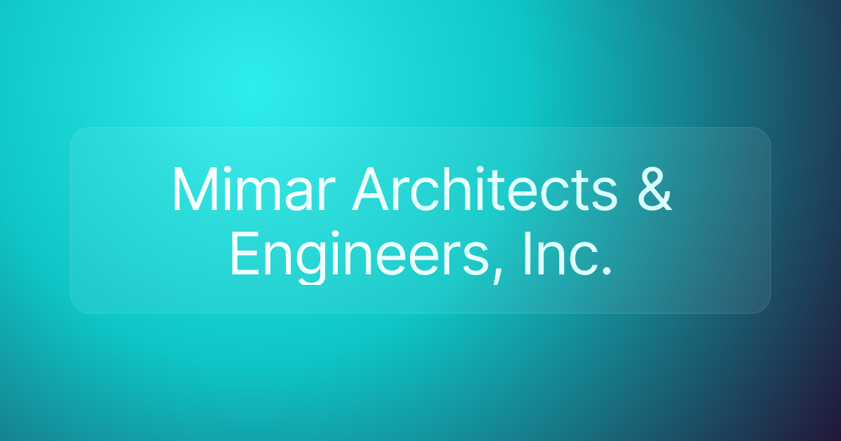 Mimar Architects & Engineers, Inc.