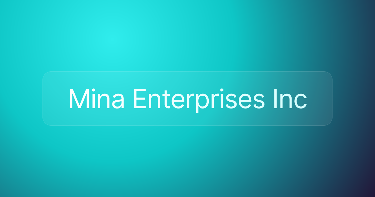 Mina Enterprises Inc