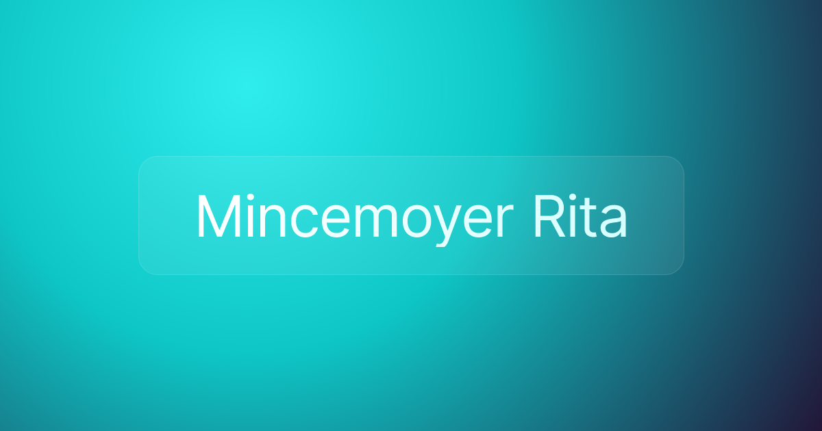 Mincemoyer Rita