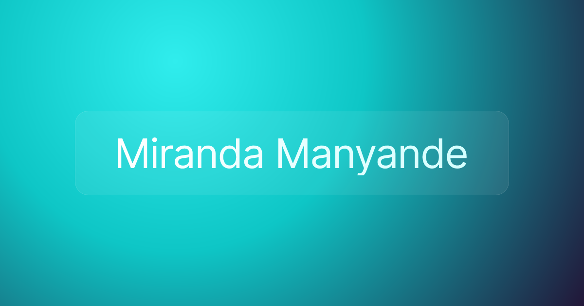 Miranda Manyande