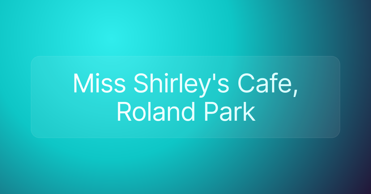Miss Shirley's Cafe, Roland Park
