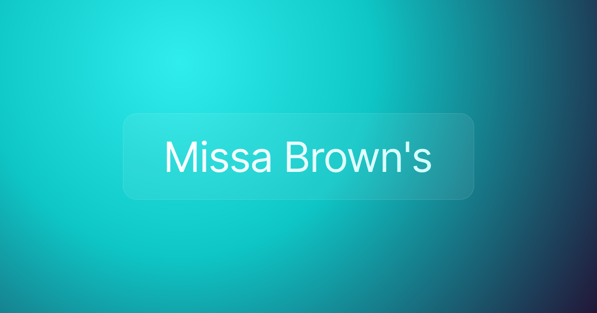 Missa Brown's