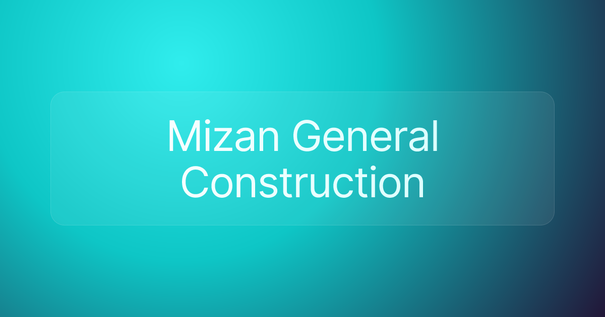 Mizan General Construction