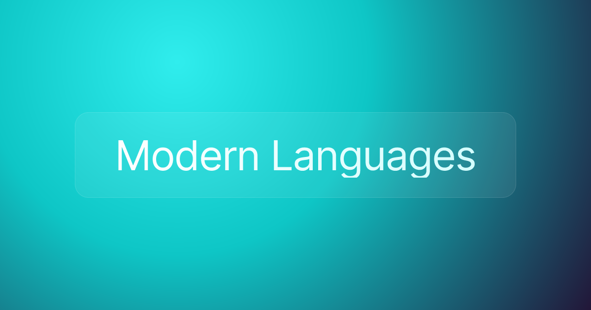 Modern Languages