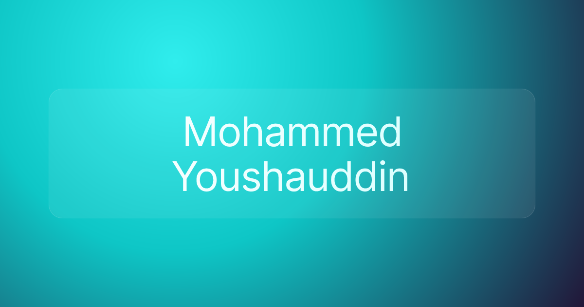 Mohammed Youshauddin