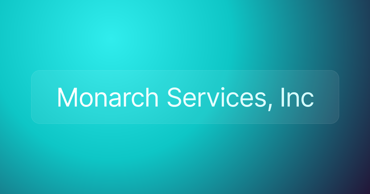 Monarch Services, Inc