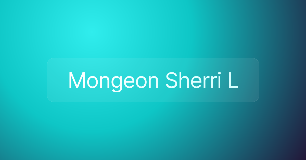 Mongeon Sherri L