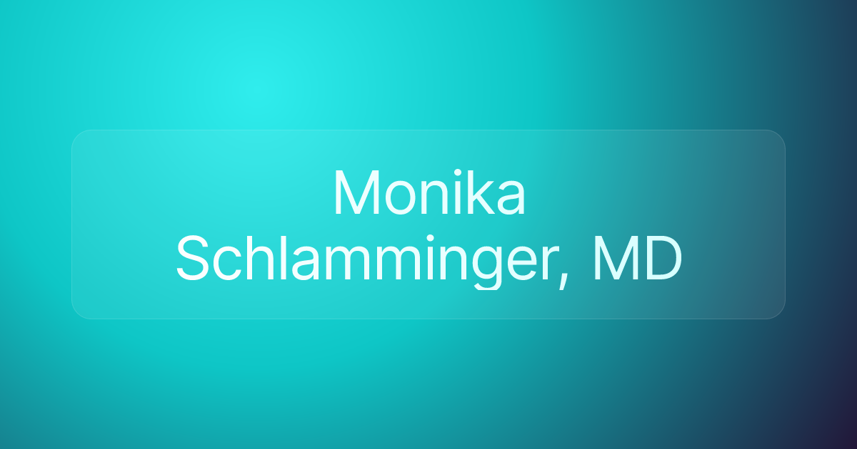 Monika Schlamminger, MD