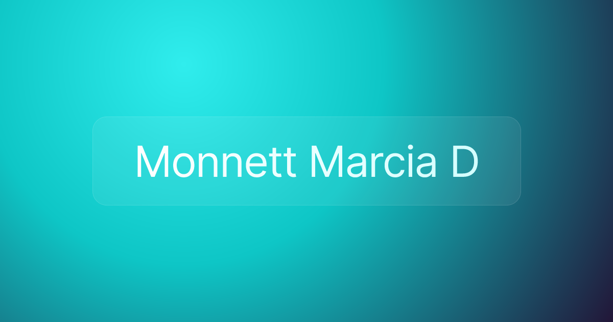 Monnett Marcia D