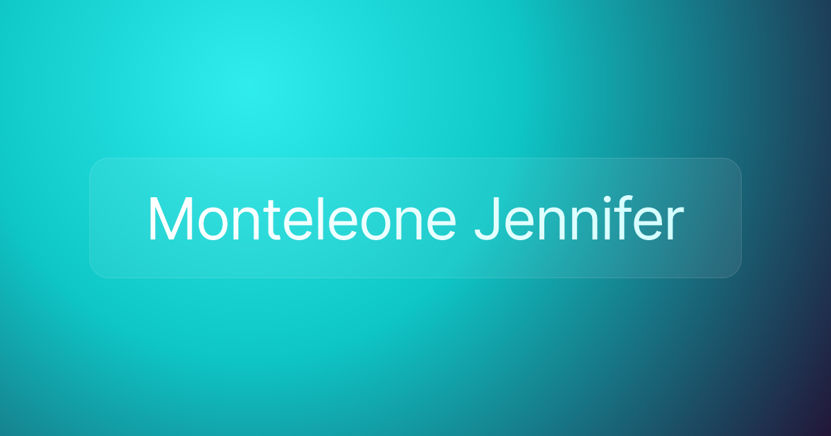 Monteleone Jennifer