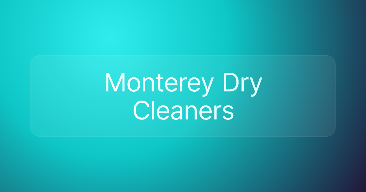 Monterey Dry Cleaners